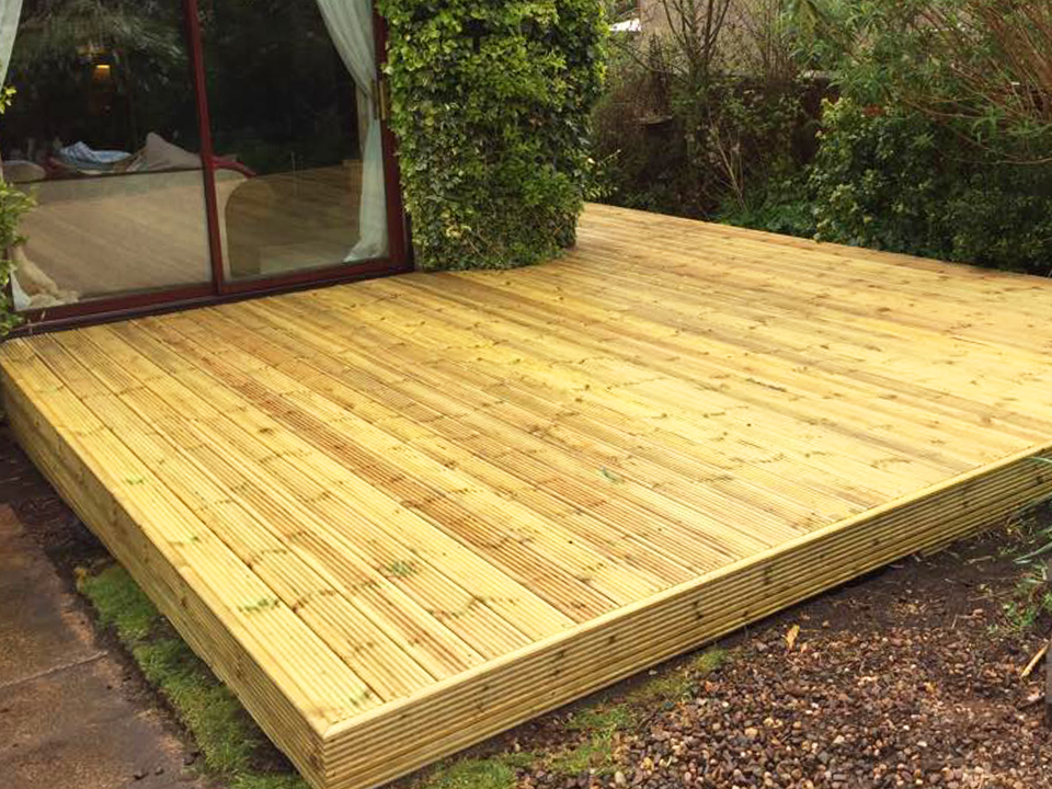 Decking in Fife, Scotland after picture